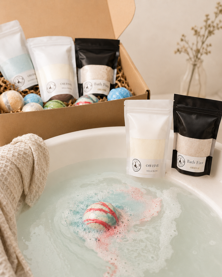 Limited stock bath product box handmade by Little Brown Goose in Geelong