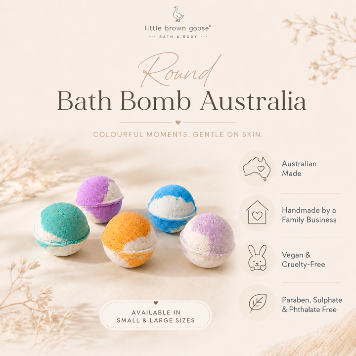 Natural gentle bath bombs handmade in Geelong Victoria