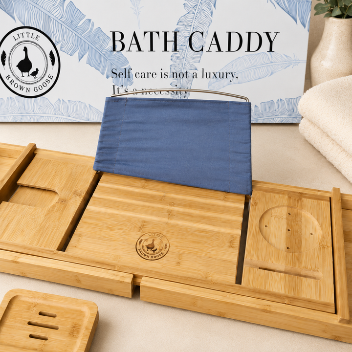 Bamboo Bath Caddy Australia | Luxury Adjustable Bath Tray