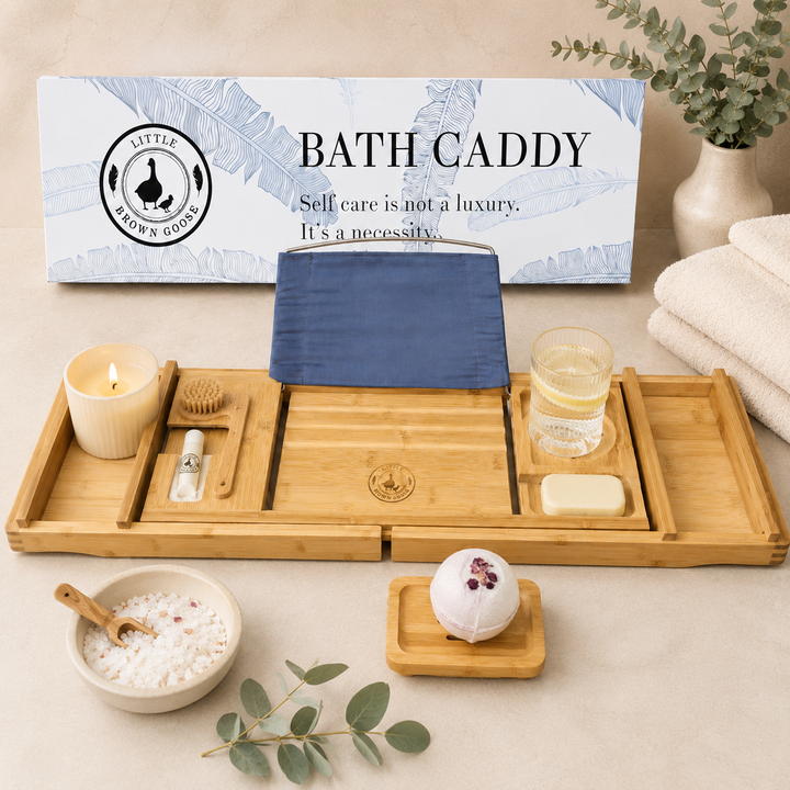 Bamboo Bath Caddy Australia | Luxury Adjustable Bath Tray