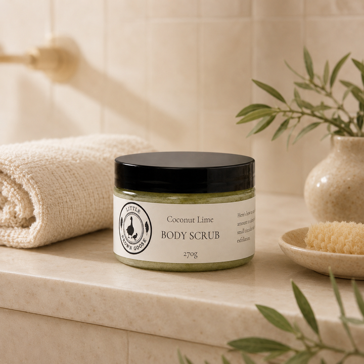Body scrub with shea butter cocoa butter and wheatgerm oil