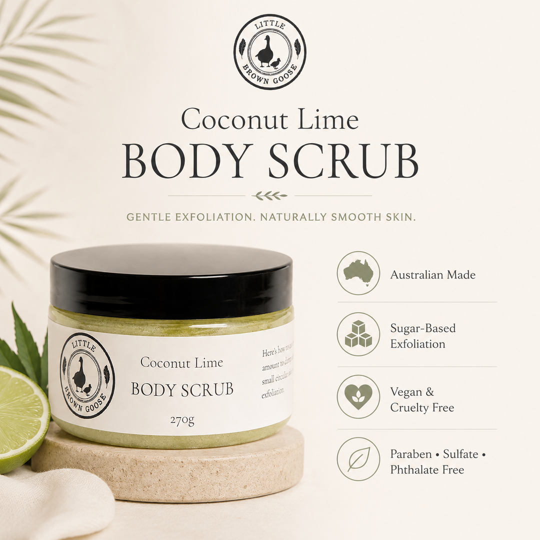 Low-tox exfoliating body scrub by Little Brown Goose