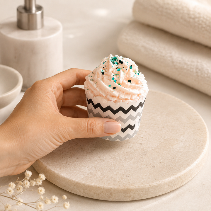 Cupcake bath bomb gift for kids and bath lovers