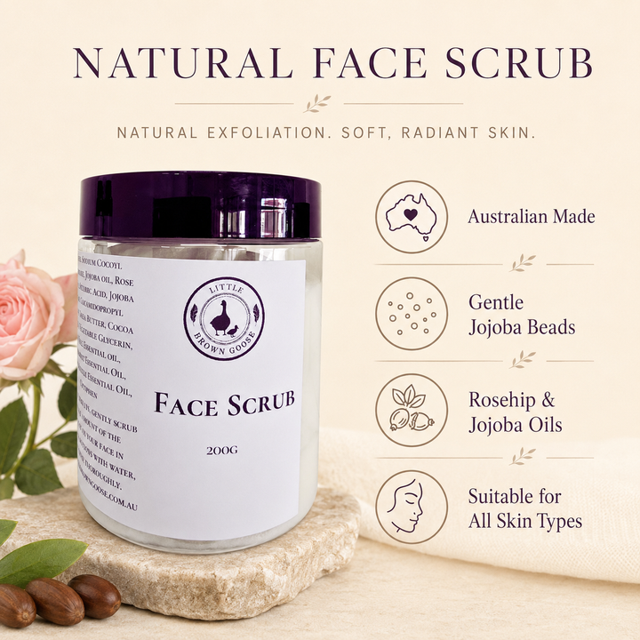 Natural Face Scrub Australia | Gentle Jojoba Bead Exfoliator