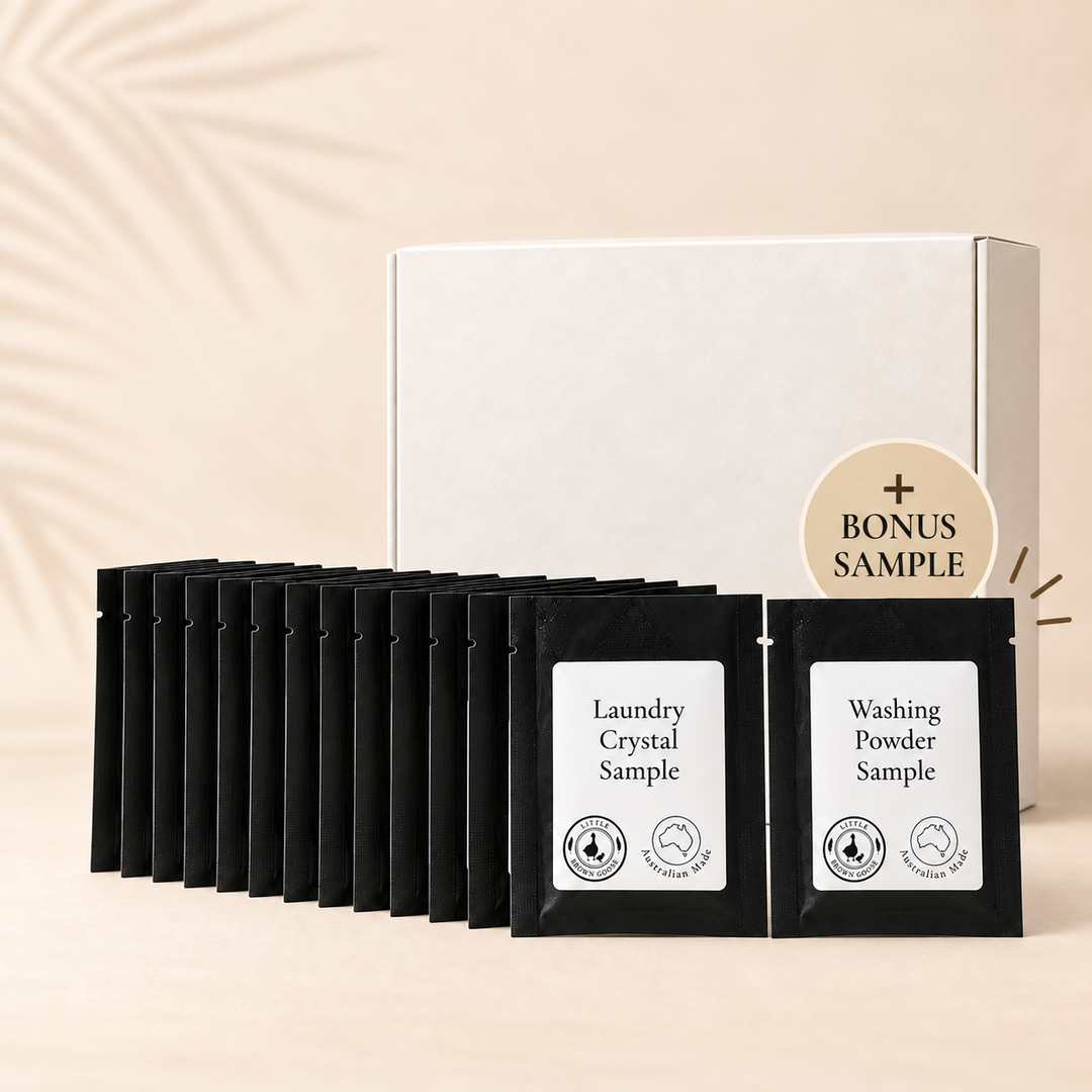 Laundry Crystals Discovery Box with 13 scent samples plus bonus Washing Powder sample