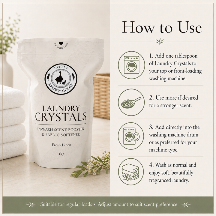 Low-tox laundry crystals handmade in Geelong Victoria