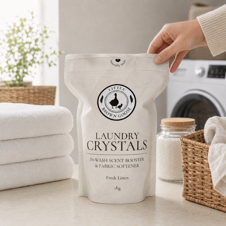 Scented laundry crystals for fresh soft washing