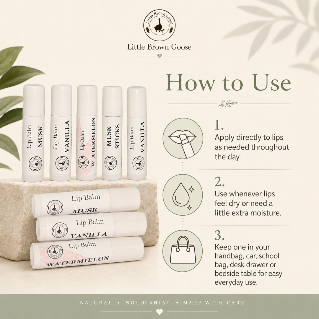 Natural Lip Balm Australia | Beeswax &amp; Vitamin E Lip Balm