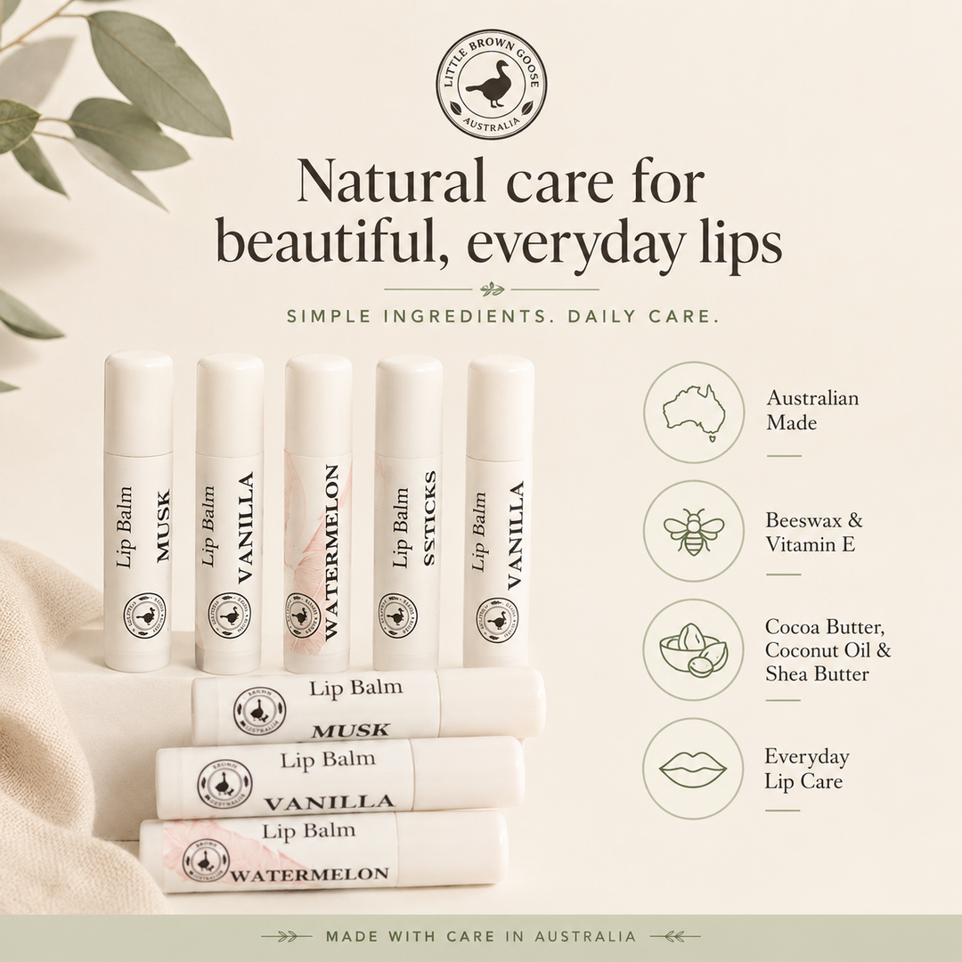 Natural Lip Balm Australia | Beeswax &amp; Vitamin E Lip Balm