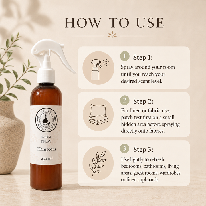 Japanese Honeysuckle linen spray by Little Brown Goose