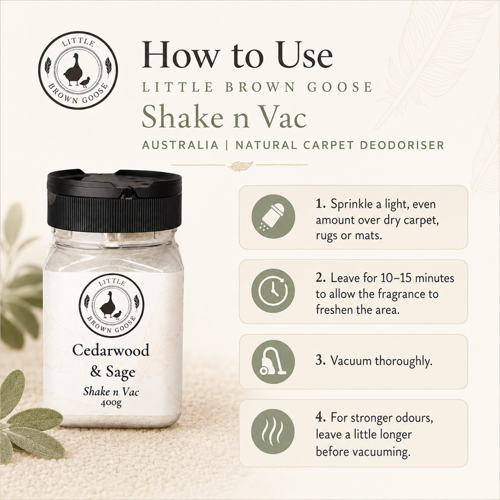 Little Brown Goose Shake n Vac for fresh home fragrance