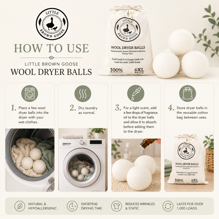 Wool Dryer Balls Australia | Natural Fabric Softener Alternative