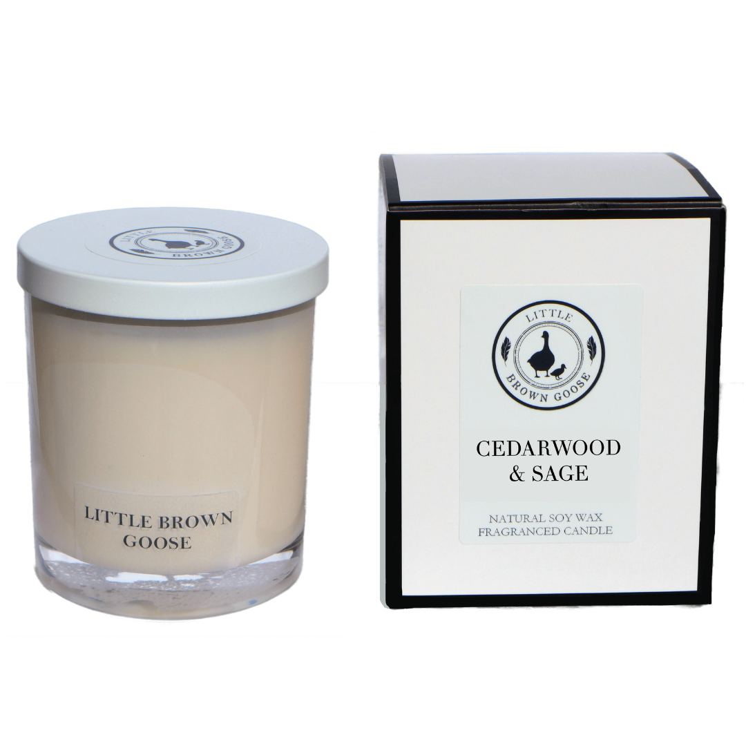 Cedarwood Sage Soy Candle | Little Brown Goose