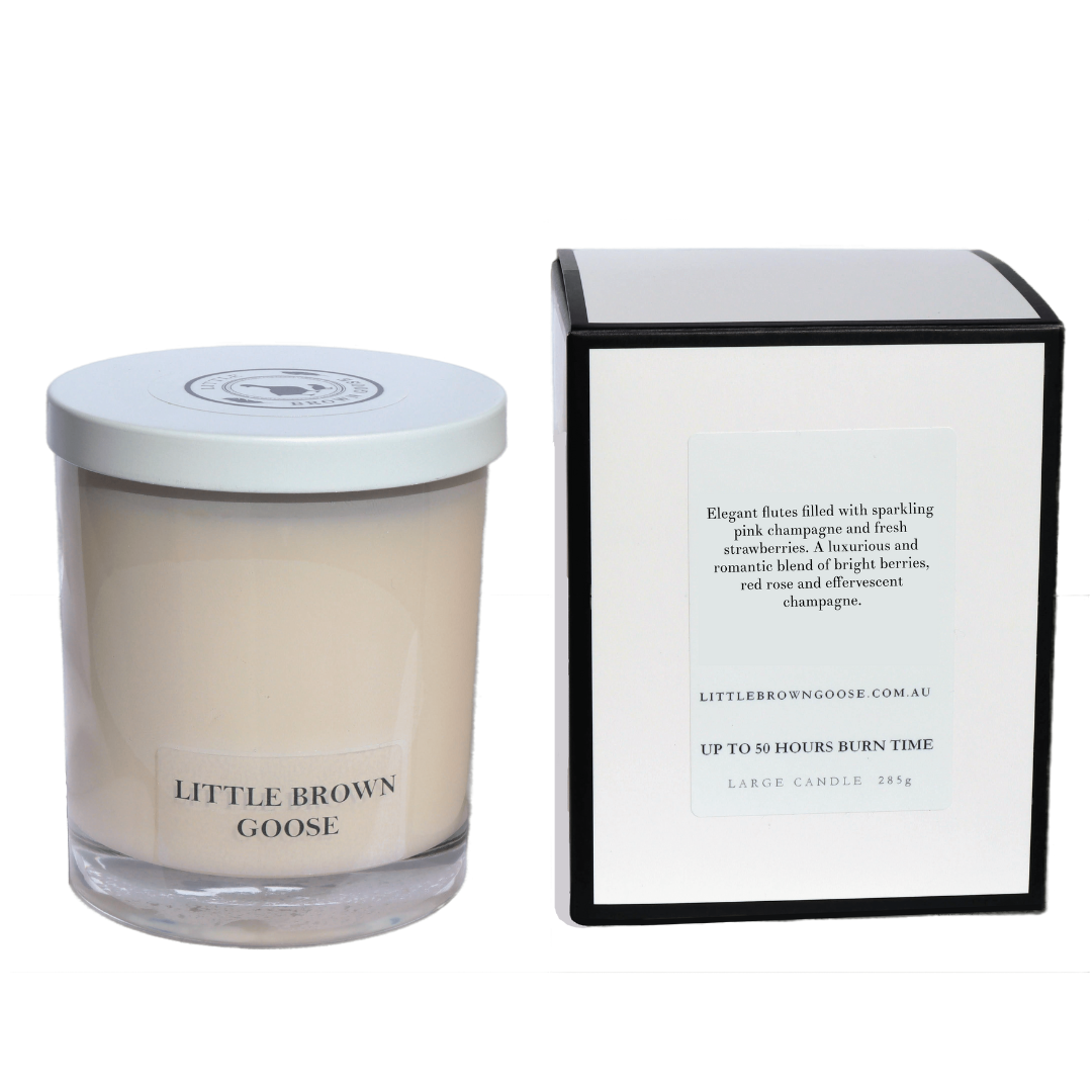 Champagne Strawberry Large Soy Candle