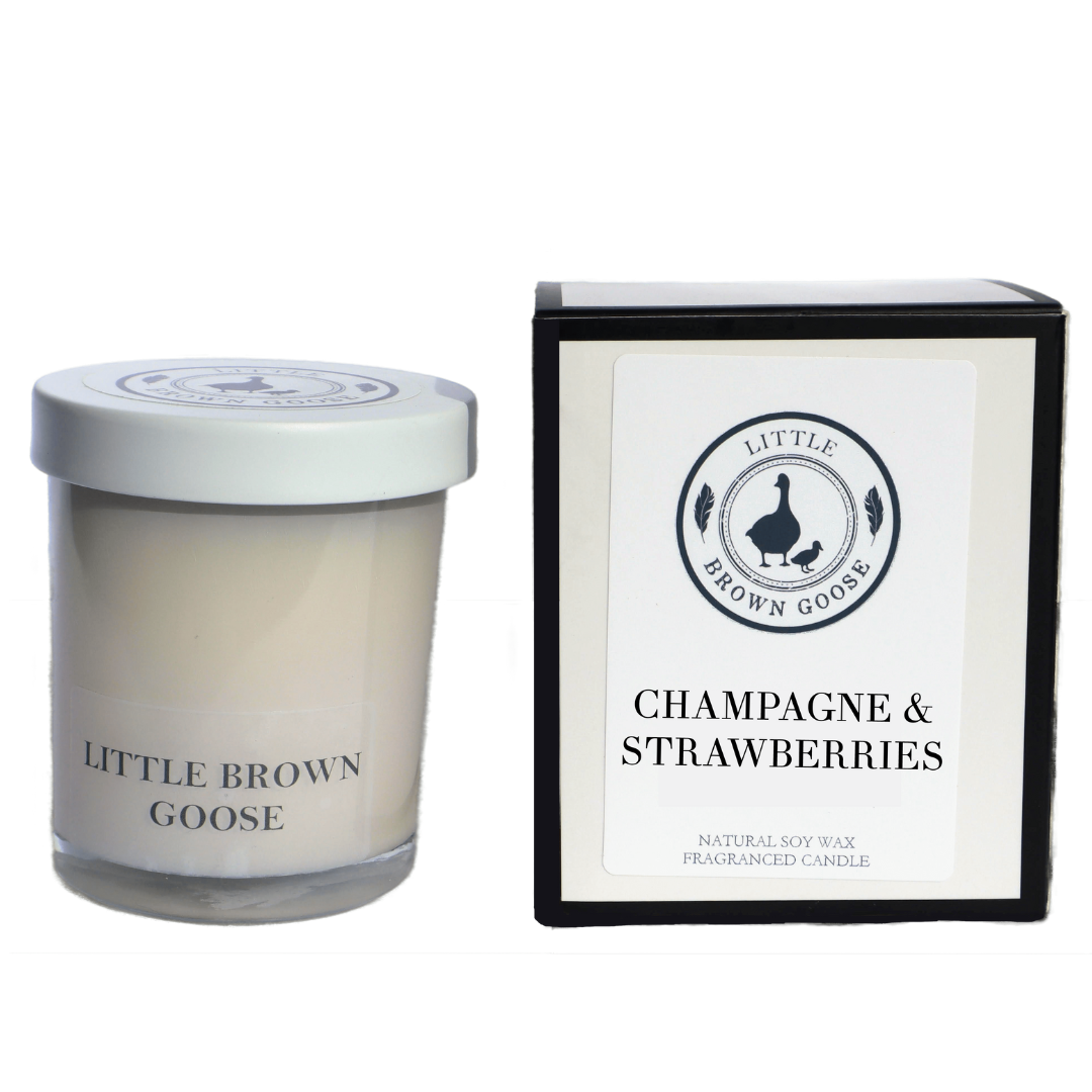 Champagne Strawberries Candle | Little Brown Goose